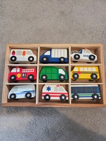 Wooden toy cars