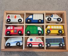 Wooden toy cars