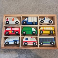 Wooden toy cars