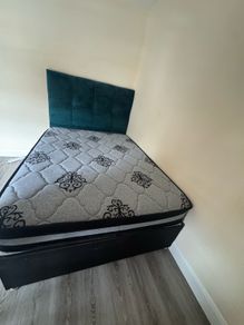 double bed frame and mattress with storage