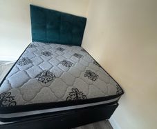 double bed frame and mattress with storage