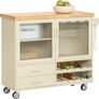 Country Style Kitchen Trolley green  portable kitchen island  Limited Edition Image 6