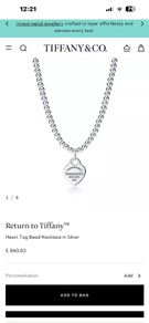 Tiffany & Co silver 025 signature necklace