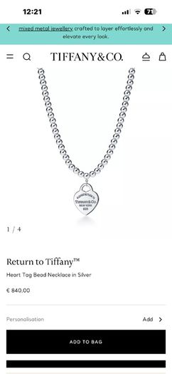 Tiffany & Co silver 025 signature necklace