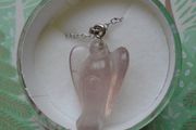 Flourite angel pendaant.Jewellery.Gemstone jewellery,Gift