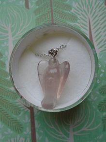 Flourite angel pendaant.Jewellery.Gemstone jewellery,Gift