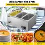 3 Pan Electric Catering Food Warmer Steam Table Stainless Steel Adjustable Temperature Buffet Restaurant 220v Image 2