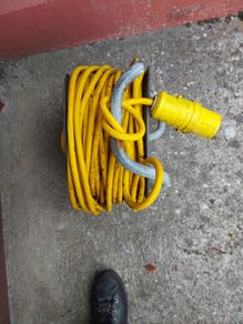 120V Industrial Trade Cable Reel 50 Metres Long With 2 Outlets