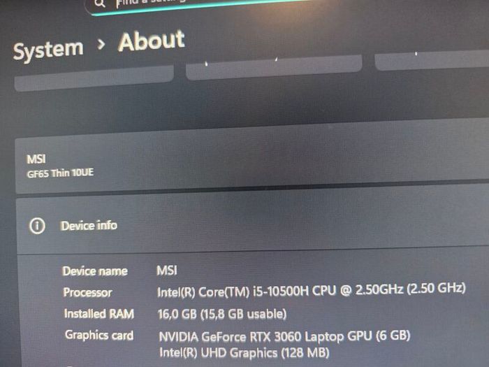 Msi Gf65 Thin 10ue