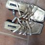 Marco Moreo Gold All Leather Sandals 39.5 Image 2