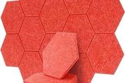 NEW SALE | High Density Hexagon Acoustic Panels,Acoustic Foam Panels 30 x 26 x1 cm Beveled Edge Tiles Sound Proof