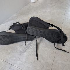 Black & cream wedge shoes
