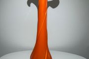 Documented V.A.S. Empoli G/20S Orange Cased Glass Vase, 40cm.  Italy c.1960