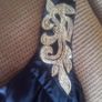 Gorgeaus black Vera Moda dress with gold sequin design over one sholder strap. Image 2