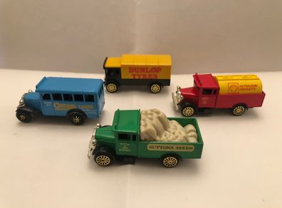 Set Of 4 Vintage Corgi Advertising Trucks