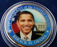 Barack Obama J.F Kennedy U.S.A 24 karat Gold plated 2010 Half Dollar