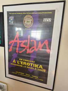 Aslan gig poster Paris 1997.