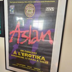 Aslan gig poster Paris 1997.