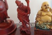 5 BUDDHA Vintage Carved Figurines.