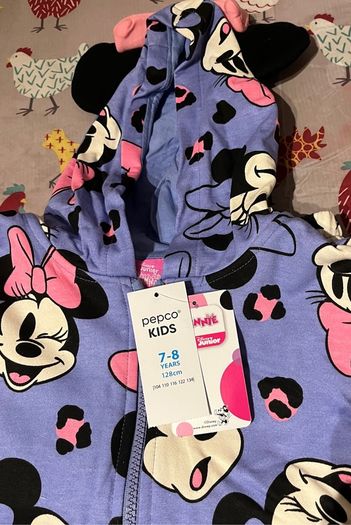 Minnie Mouse hoodie & tshirt age 7/8 years BNWT