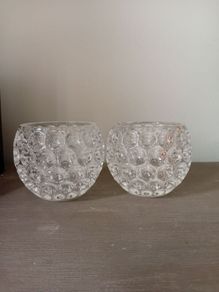 Glass Bubble Tea Light Holders