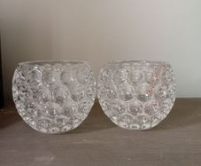 Glass Bubble Tea Light Holders