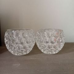 Glass Bubble Tea Light Holders
