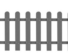 Picket Fence Wpc 200x60 Cm Multiple Sizes/colours Available (free Postage)