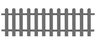 Picket Fence Wpc 200x60 Cm Multiple Sizes/colours Available (free Postage)
