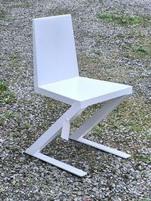 Minimalist Brutalist Metal "Shadow Chair"  Unique Artist One-Off