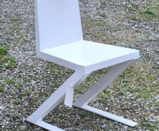 Minimalist Brutalist Metal "Shadow Chair"  Unique Artist One-Off