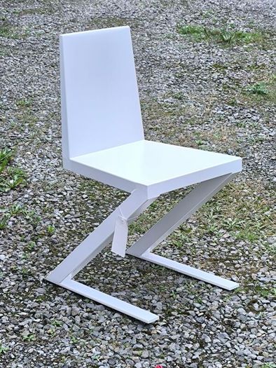 Minimalist Brutalist Metal "Shadow Chair"  Unique Artist One-Off