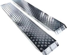 Loading Ramps, 2 Steel Ramps Heavy Duty for Van, Lawnmower, ATV, Quad Motorcycle, 400 kg Max Loading, 135 x 23 cm