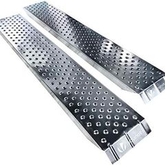 Loading Ramps, 2 Steel Ramps Heavy Duty for Van, Lawnmower, ATV, Quad Motorcycle, 400 kg Max Loading, 135 x 23 cm