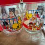 Vintage French Disney baby character glass canisters/jars x 2 Image 3
