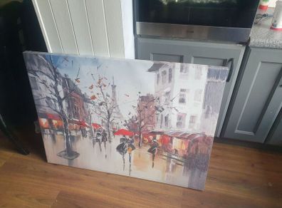 Paris rainy day painting