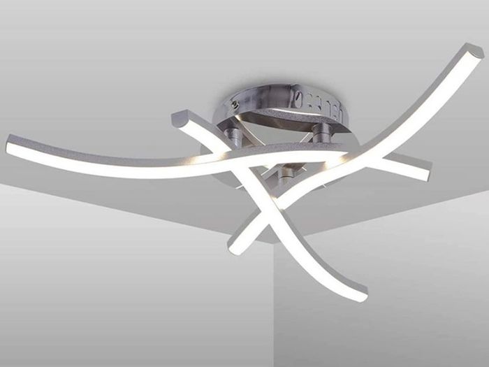 LED Ceiling Light, Elegant Curved Design Ceiling Lights, 4 Built-in LED Boards, 28W Cool White Light 6000K,Modern Ceiling Fixture for Living Rooms, Bedroom, Kitchen Hallway and Bedroom,2000 Lumens MULTIPLE STYLES AVAILABLE (FREE POSTAGE)