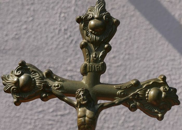 Vintage Solid Brass Crucifix