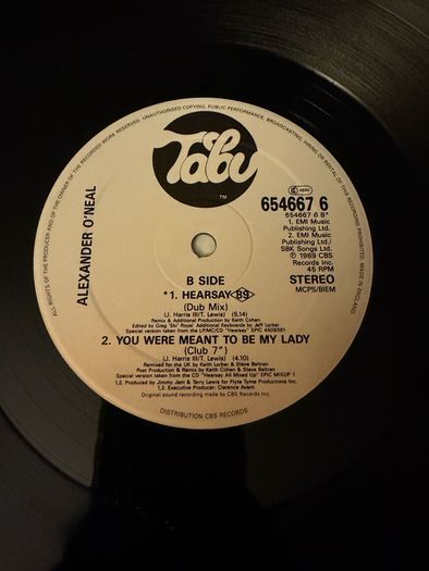 Alexander O Neal Hearsay 89 Extended Mix Original 1989 UK