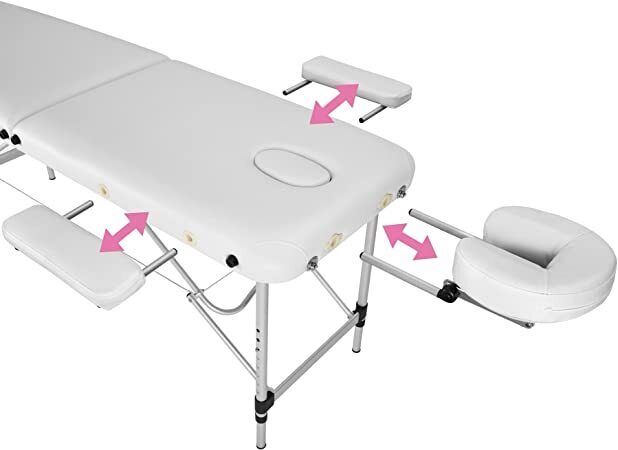 Mobile Aluminium Massage Table 2 Zones Height