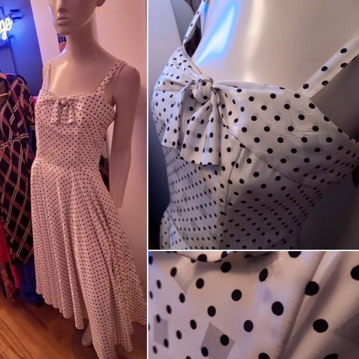 1970s Tricoville Vintage Polka Dot Dress