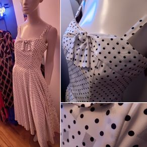 1970s Tricoville Vintage Polka Dot Dress