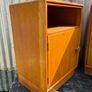 Pair of Midcentury retro vintage Oak Bedsides by Meredew c.1960s Image 10