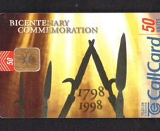 1998 Ireland 50 unit United Irish Rising of 1798 Bicentenary Commemoration (ODS3) Call Card Used