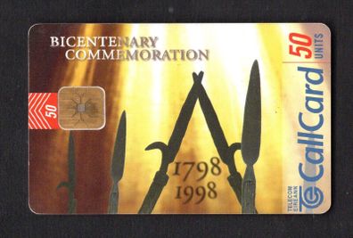 1998 Ireland 50 unit United Irish Rising of 1798 Bicentenary Commemoration (ODS3) Call Card Used