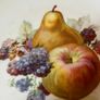 Gold Rimmed Pear, Apple and Berry Vintage Plate Image 3