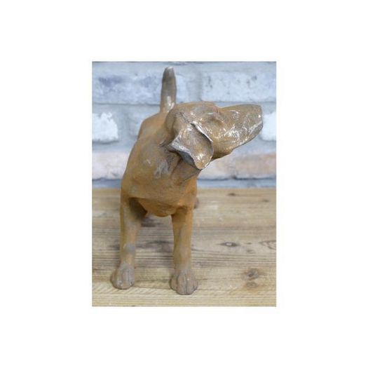 Rusty Cast Iron Dog Small Tail Up D11215