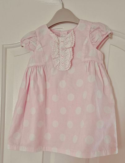 Baby girl 6-9mths Benetton dress soft pink (never worn)