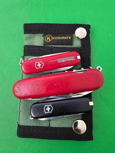 Victorinox Wenger Swiss Army Knife Bundle with Small Edc wallet