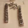 Rhodium Plated Sterling Silver Moissanite Drop Earrings Image 5